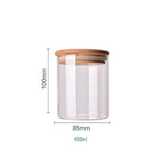 Bamboo-Covered Borosilicate Glass Food Storage Containers